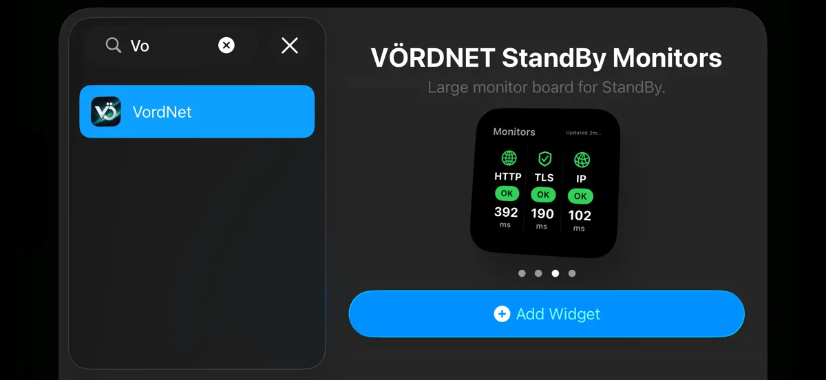 StandBy mode — VÖRDNET