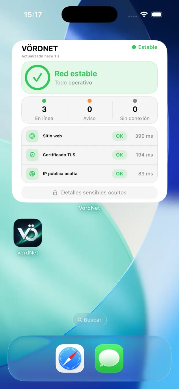 Pantalla de inicio — VÖRDNET